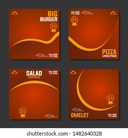 Food And Beverage Social Media Template. Instagram Post Template. Eps 10.