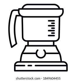 Food blender icon. Outline food blender vector icon for web design isolated on white background