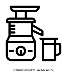 Food Blender Vector Line Icon Design