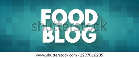 Food Blog - documents anything from recipes that the author wants to try or restaurant reviews, text concept on card