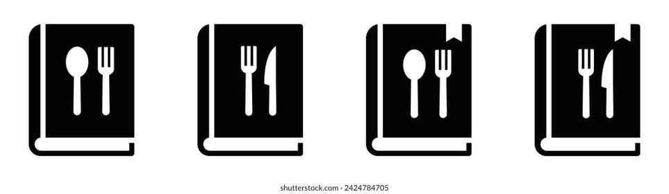 Food book icon, Cook book icon, vector illustration