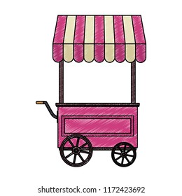 Food booth cart scribble