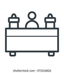 Food Booth Colored Vector Icon 