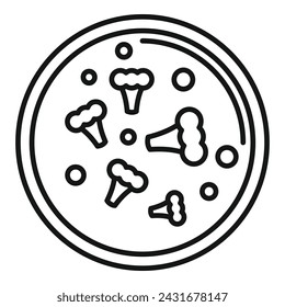 Food bowl cream icon outline vector. Cooking food dish. Plate cook entree