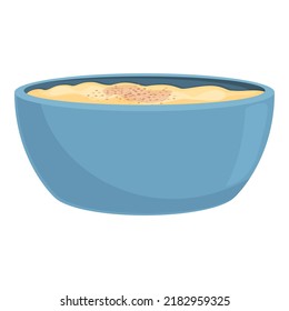 Food bowl icon cartoon vector. Brazilian dish. Baked meat