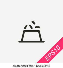 Food bowl icon isolated on background. Feed symbol modern, simple, vector, icon for website design, mobile app, ui. Vector Illustration