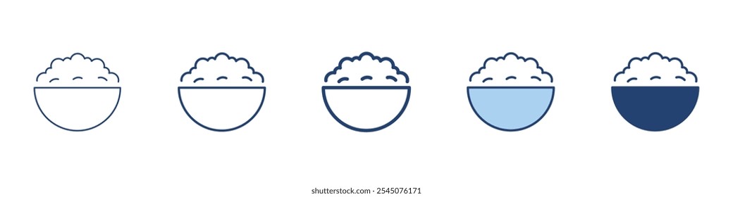 Food bowl icon Symbol set collection