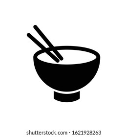 Food in Bowl Solid Icon Design