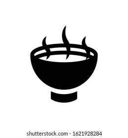 Food in Bowl Solid Icon Design