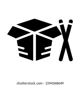 food box icon isolated sign symbol vector illustration - high quality black style vector icons
