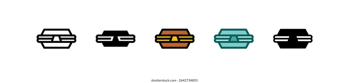 Food Box Icon Multiple Vector Illustration