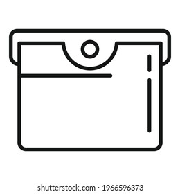 Food box icon. Outline Food box vector icon for web design isolated on white background