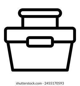 Food box icon outline vector. Snack pack. Paper cereal