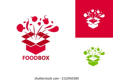 Food Box Logo Template Design Vector, Emblem, Design Concept, Creative Symbol, Icon