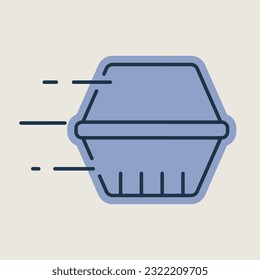 Food box vector isolated icon. Delivery sign. Graph symbol for cooking web site and apps design, logo, app, UI