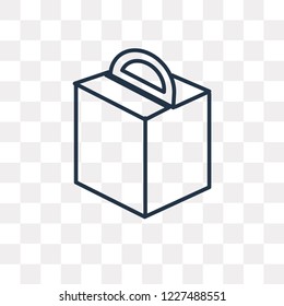 Food Box vector outline icon isolated on transparent background, high quality linear Food Box transparency concept can be used web and mobile