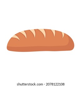 objeto aislado del vector de la caricatura del pan alimentario
