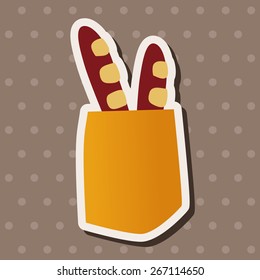 food bread flat icon elements,eps10