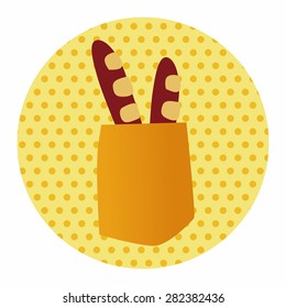 food bread flat icon elements,eps10
