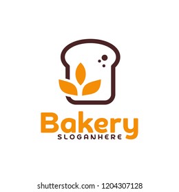 Food Bread logo vector. Bakery emblem design. Food logo vector template.