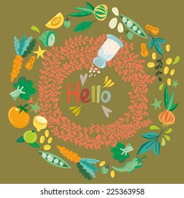 Food bright background i vector.
