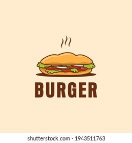 food burger or banh mi logo design