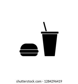 Food, burger, cup icon. Simple glyph vector of universal set icons for UI and UX, website or mobile application