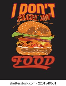 Food Burger illustration t-shirt design