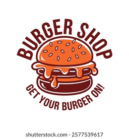 Food Burger Vector Logo Template