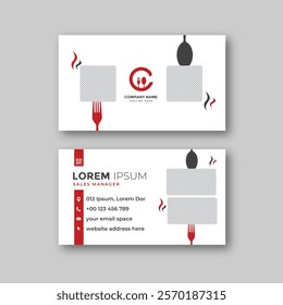 Food business card design template