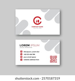 Food business card design template