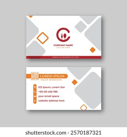 Food business card design template