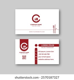 Food business card design template