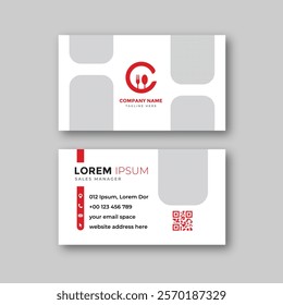 Food business card design template