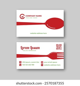 Food business card design template