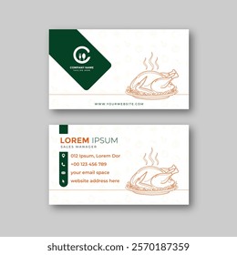 Food business card design template