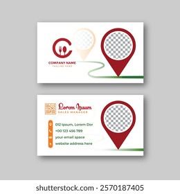 Food business card design template