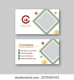 Food business card design template