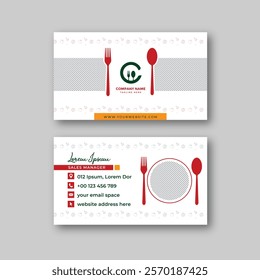 Food business card design template