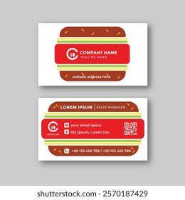 Food business card design template