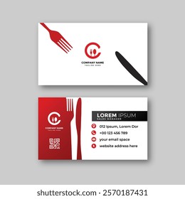 Food business card design template