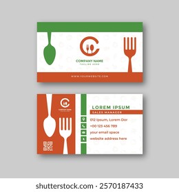 Food business card design template