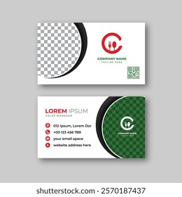 Food business card design template