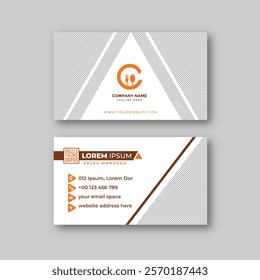 Food business card design template