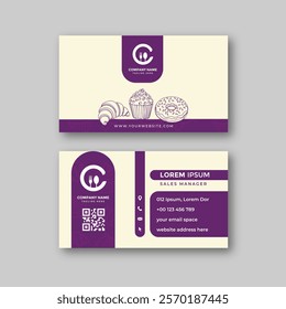 Food business card design template