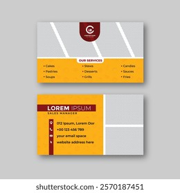 Food business card design template