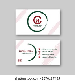 Food business card design template