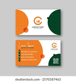 Food business card design template