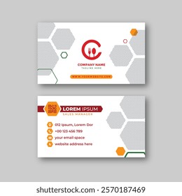 Food business card design template