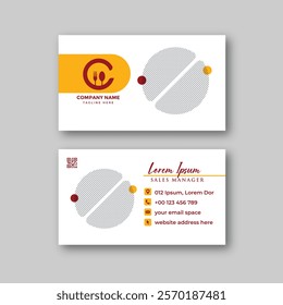 Food business card design template